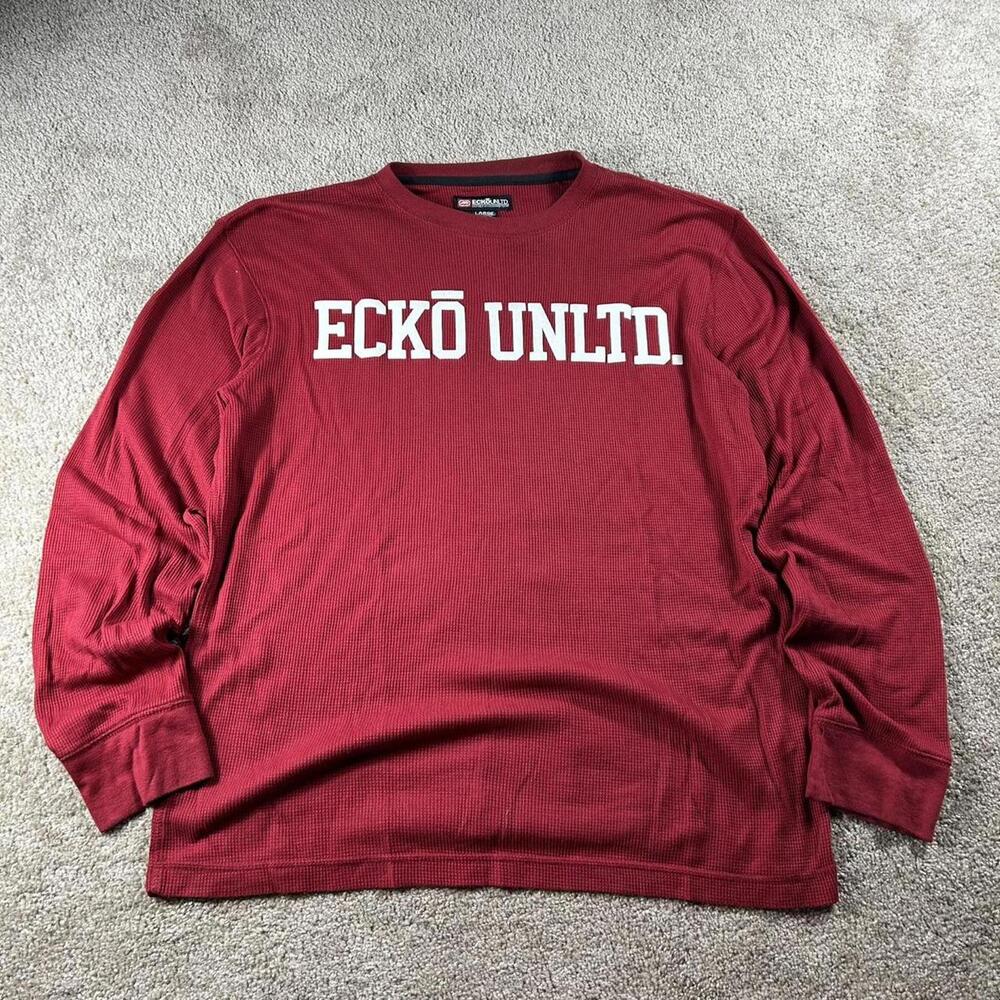 Vintage Skater Long Sleeve Thermal Waffle Knit Ecko Unltd Shirt